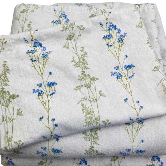 Vintage Whimsical Cotton Flannel Sheet Set Twin Bedding Portugal Cottagecore - Picture 2 of 4